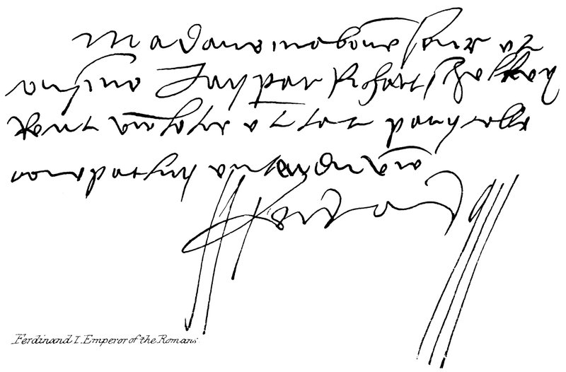 Ferdinand I., Kaiser der Römer von English School