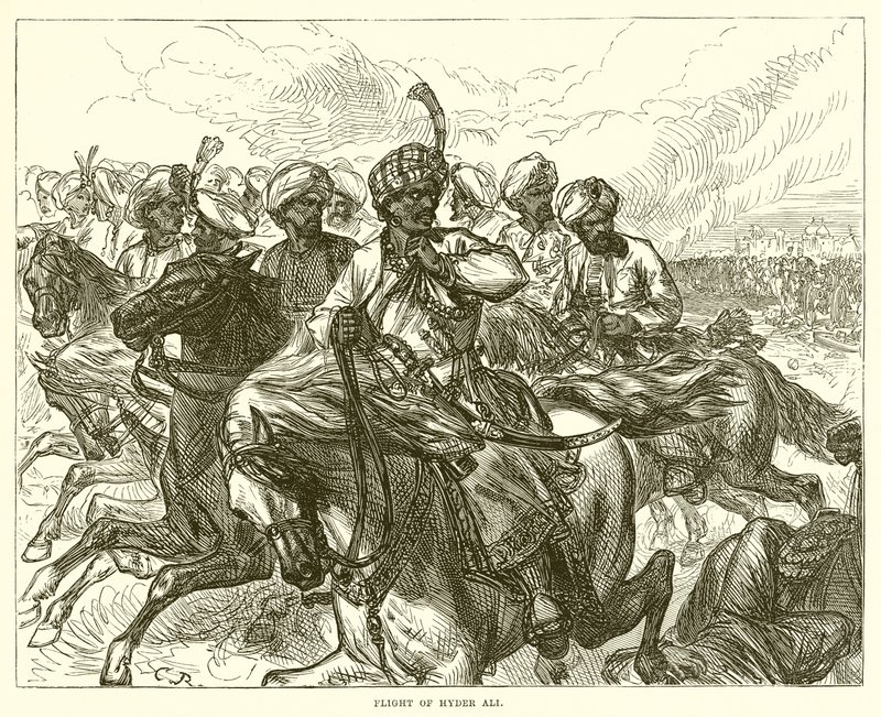 Flucht von Hyder Ali von English School