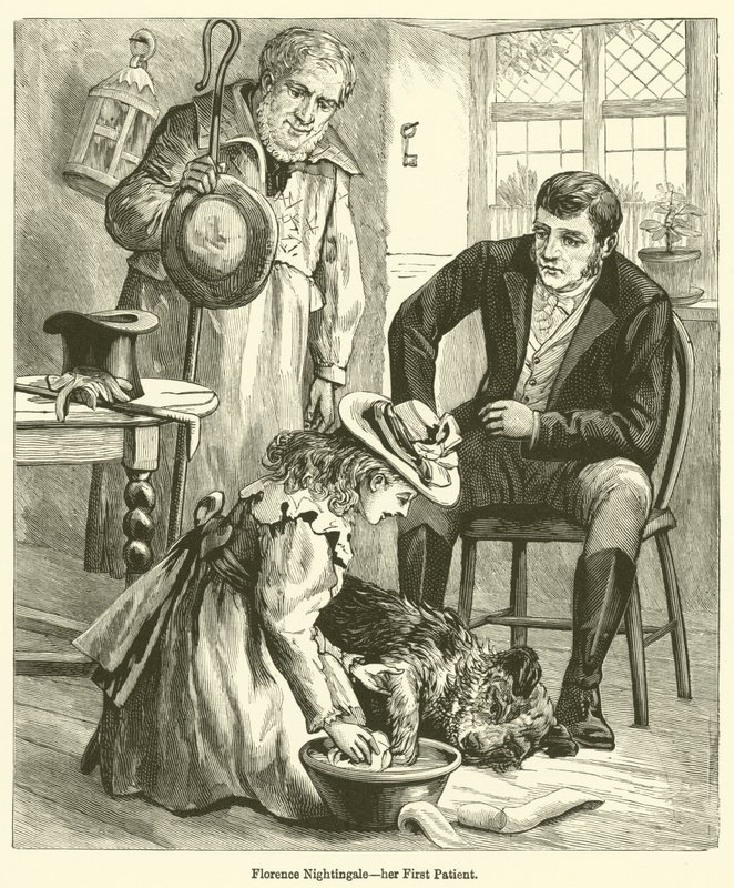 Florence Nightingale, ihre erste Patientin von English School