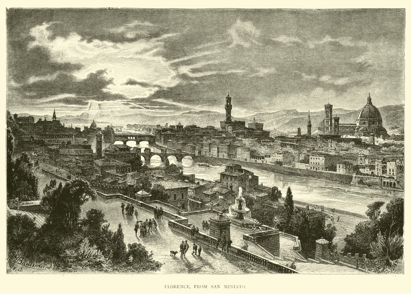 Florenz, von San Miniato von English School