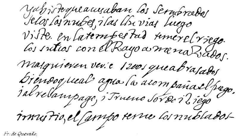 Fr: de Quevedo von English School