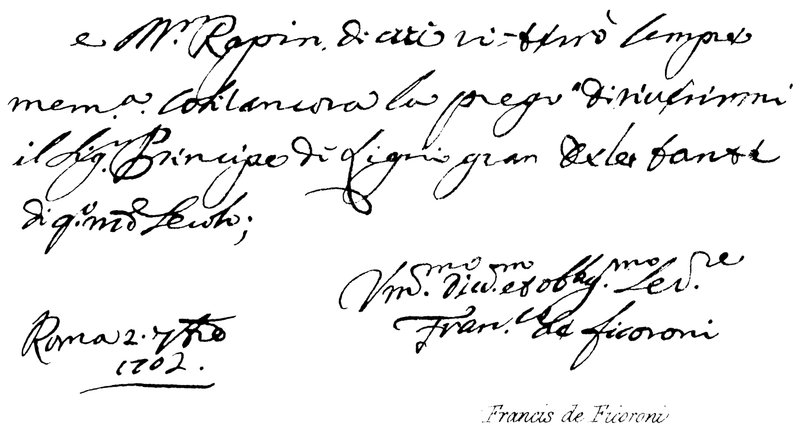 Francis de Ficoroni von English School