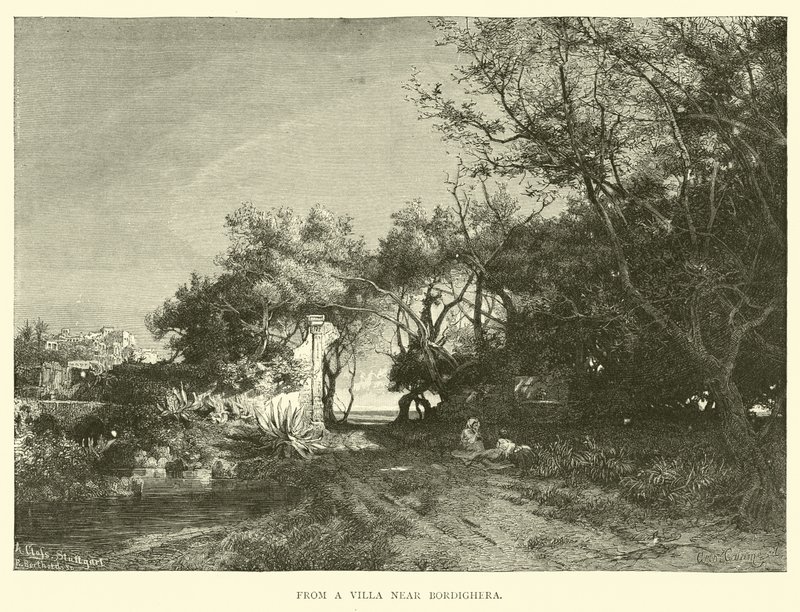 Von einer Villa in der Nähe von Bordighera von English School