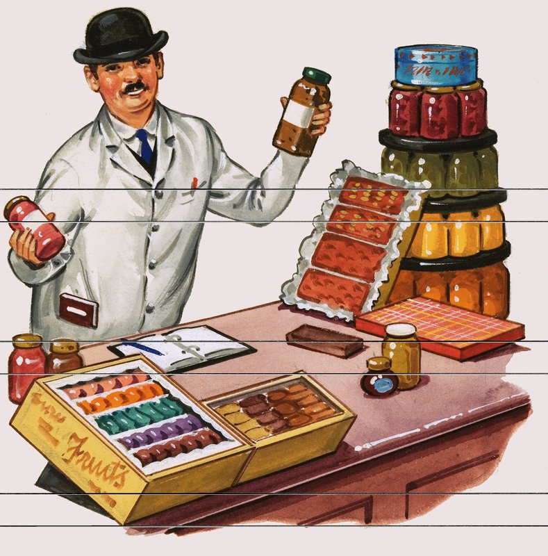 Früchte und Konserven von English School
