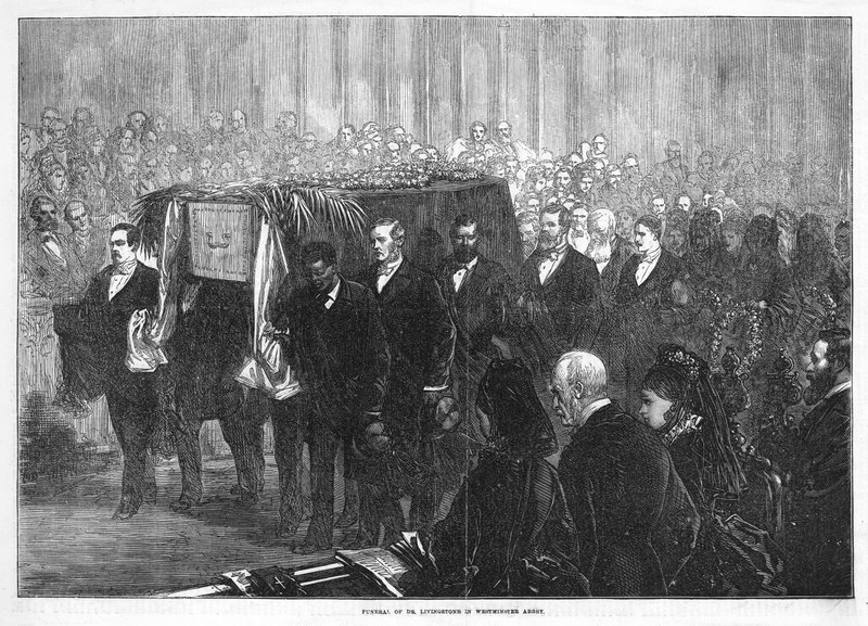 Beerdigung von Dr. Livingstone in der Westminster Abbey von English School
