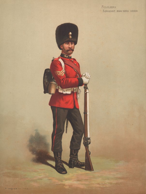 Füsiliere, Sergeant, Marschuniform von English School