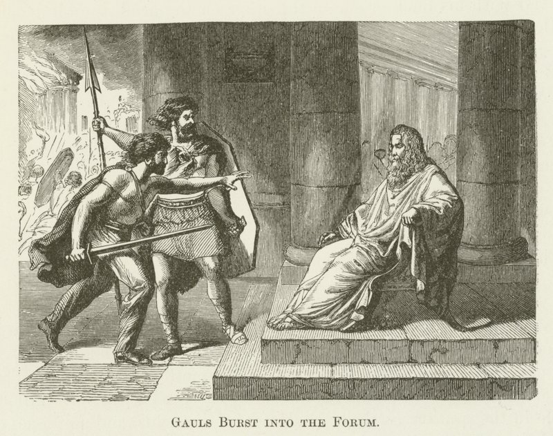 Gallier stürmen das Forum von English School