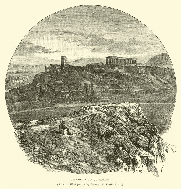 Gesamtansicht von Athen von English School