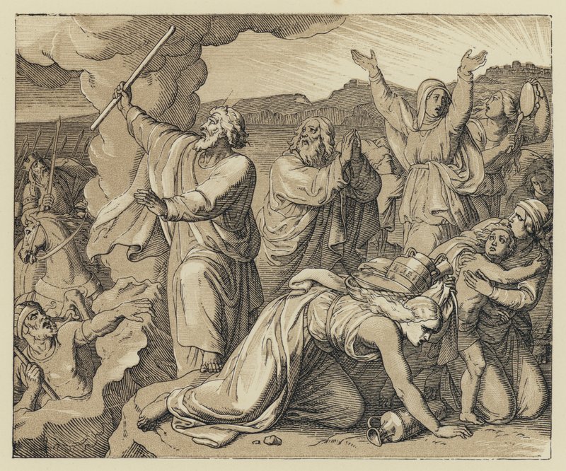 Gottes Fürsorge für sein Volk (Gravur) von English School