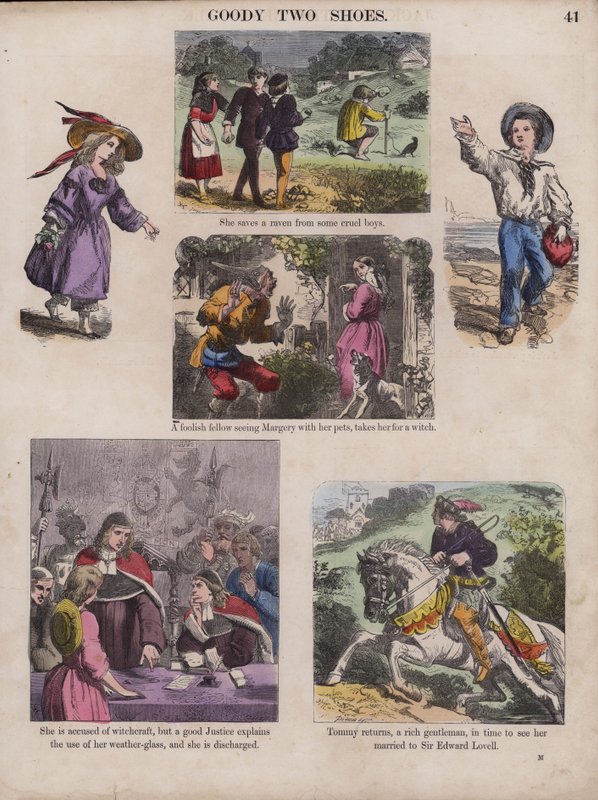 Goody Two Shoes (farbige Gravur) von English School