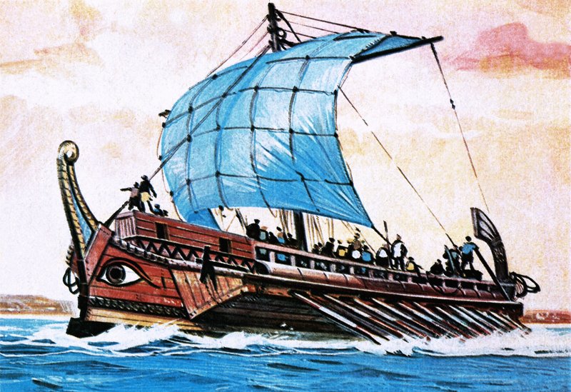 Griechischer Frachtschiff von English School