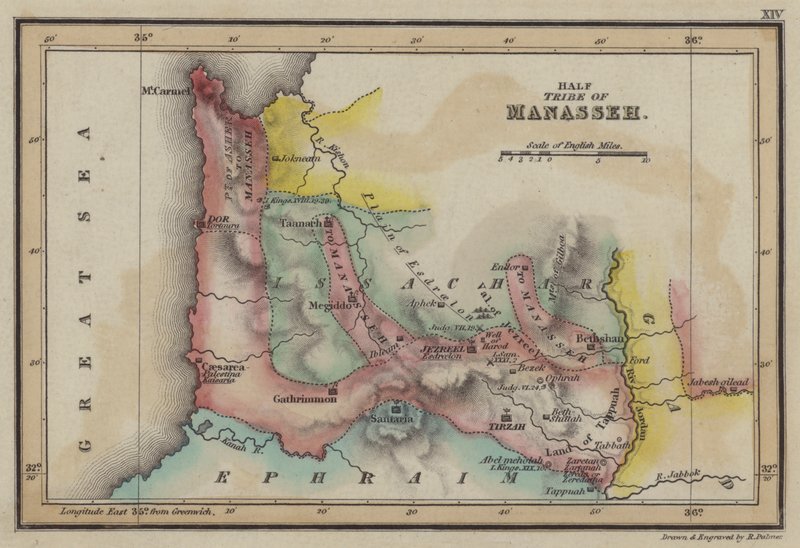 Halber Stamm Manasse (Farbstich) von English School