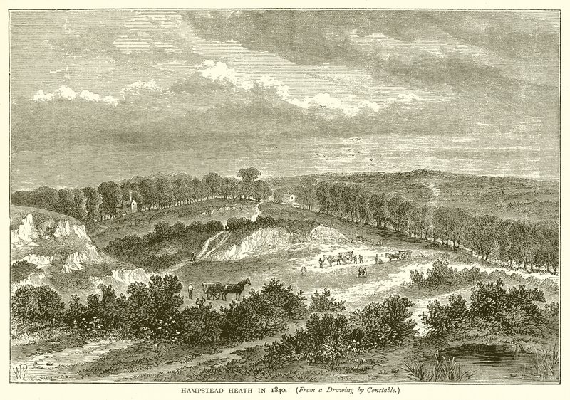 Hampstead Heath im Jahr 1840 von English School