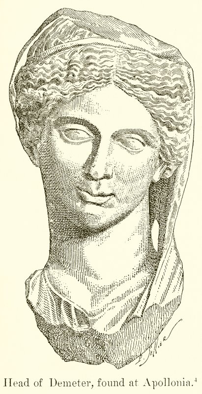 Kopf der Demeter, gefunden in Apollonia von English School