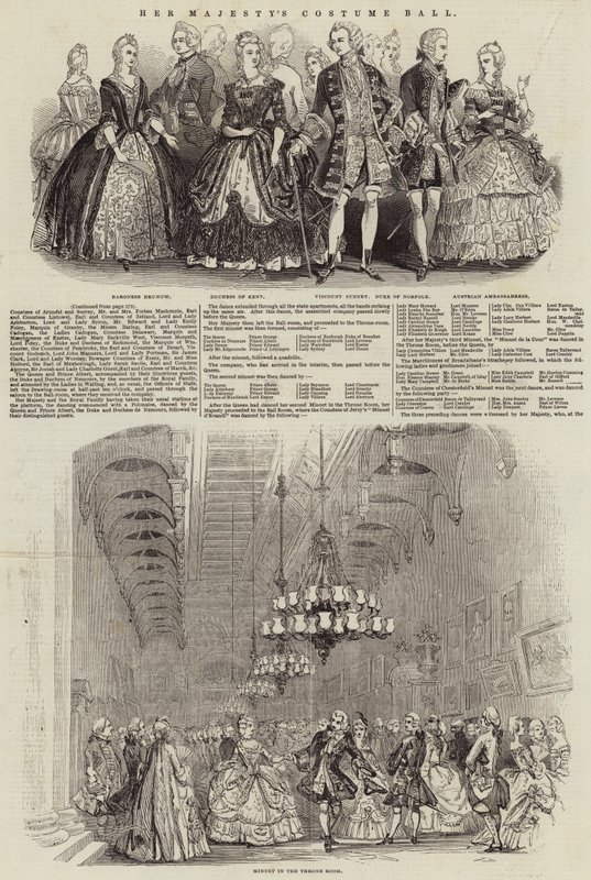 Kostümball Ihrer Majestät (Stich) von English School
