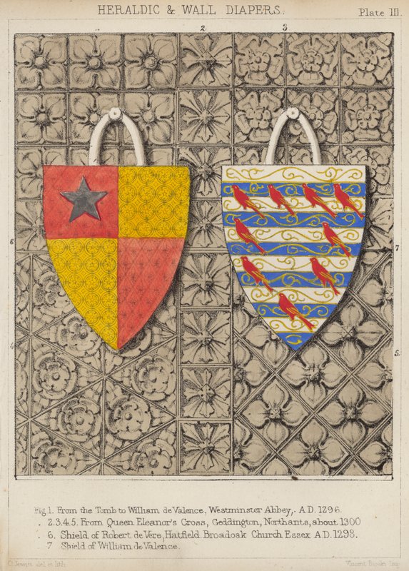 Heraldik und Wandmuster von English School