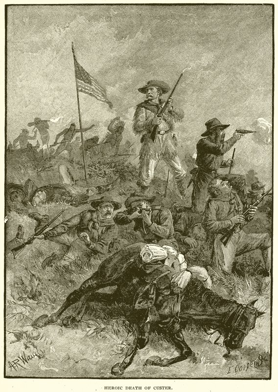 Heroischer Tod von Custer von English School