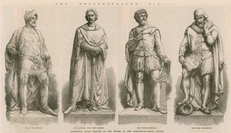 Historische Steinstatuen von English School
