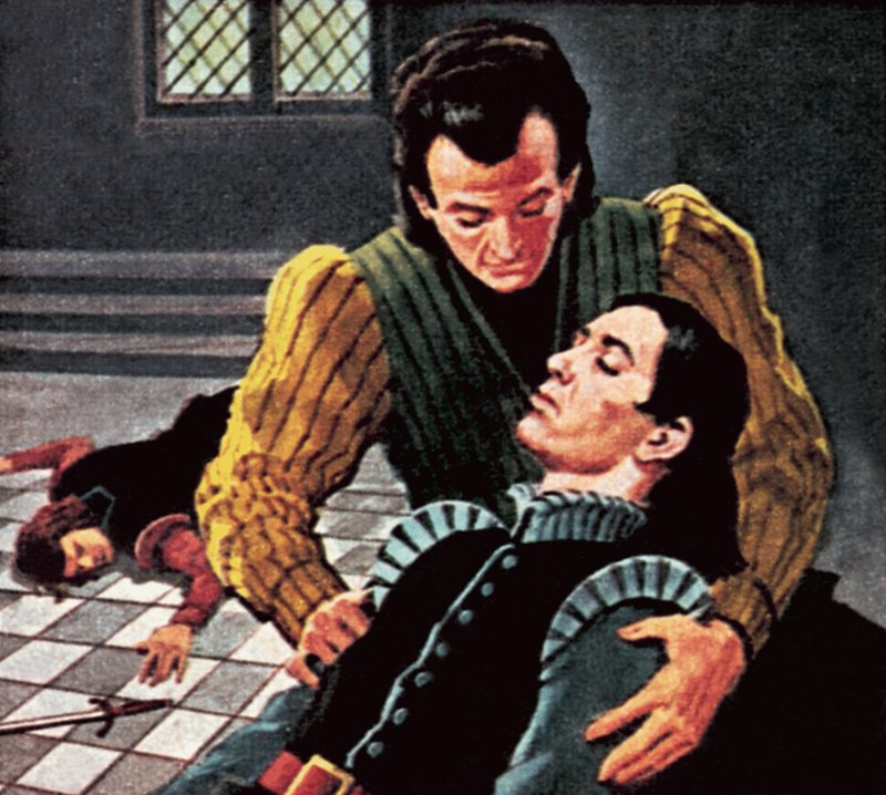 Horatio mit dem sterbenden Hamlet von English School