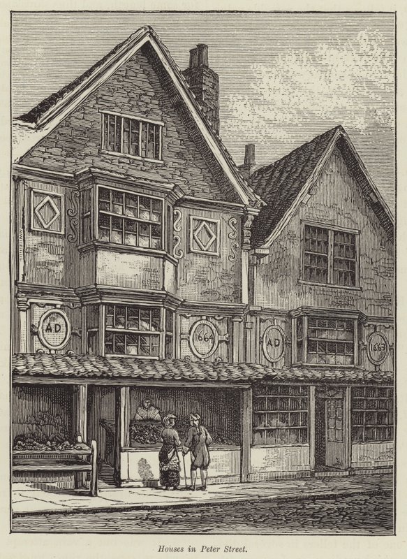 Häuser in der Peter Street von English School