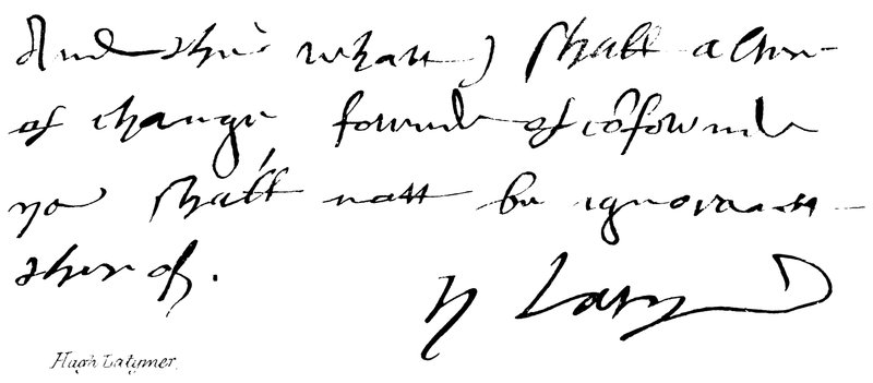 Hugh Latymer von English School