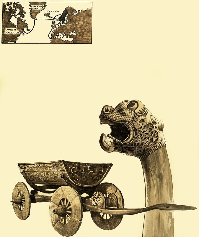 Isländische Artefakte von English School