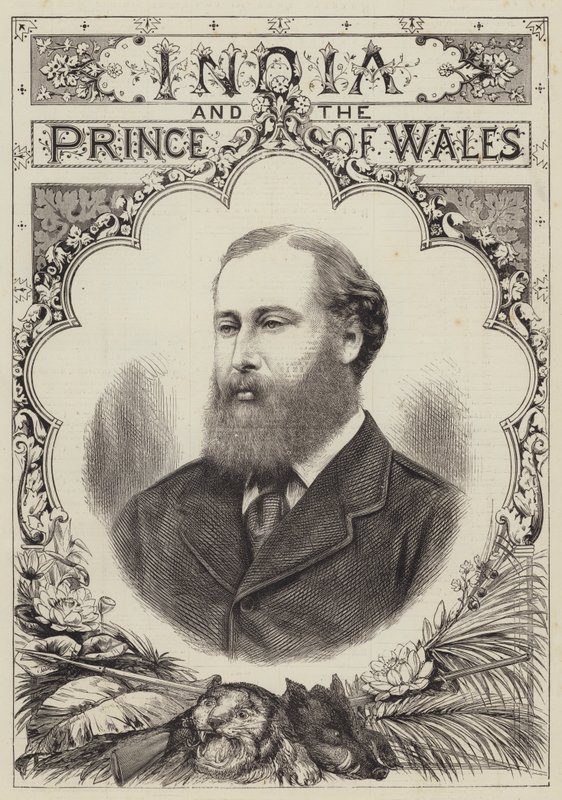 Indien und der Prinz von Wales (Stich) von English School