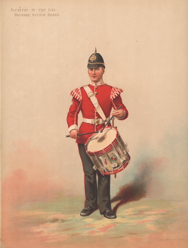 Infanterie der Linie, Trommler, Paradeuniform von English School