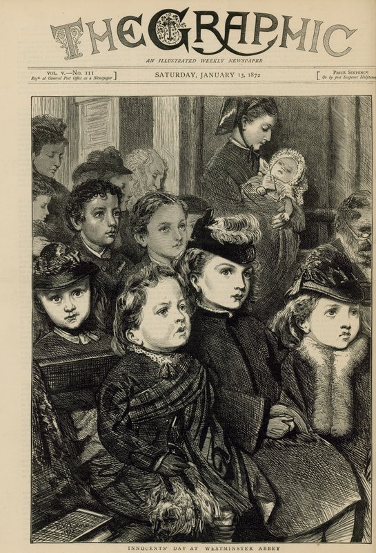 Unschuldigen Tag in der Westminster Abbey von English School