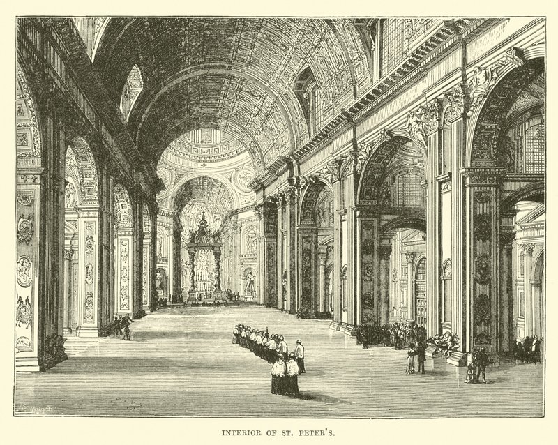 Innenraum des Petersdoms von English School