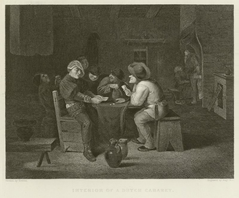 Innenraum eines niederländischen Kabaretts von English School