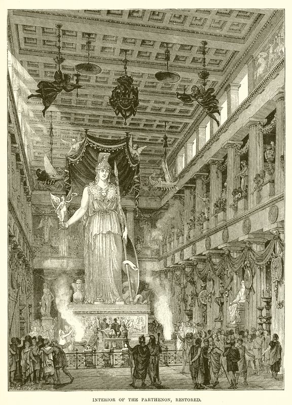 Innenraum des Parthenon, restauriert von English School
