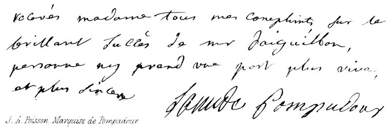 J. A. Poisson, Marquise de Pompadour von English School