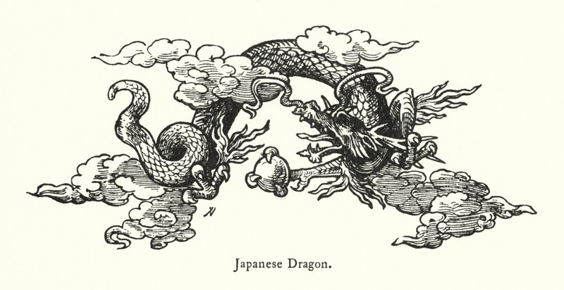 Japanischer Drache (Gravur) von English School