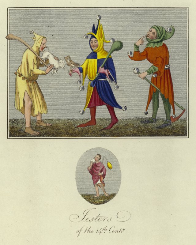 Narren des 14. Jahrhunderts von English School