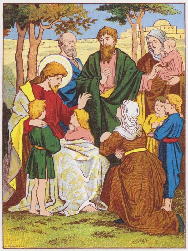 Jesus Christus segnet kleine Kinder von English School