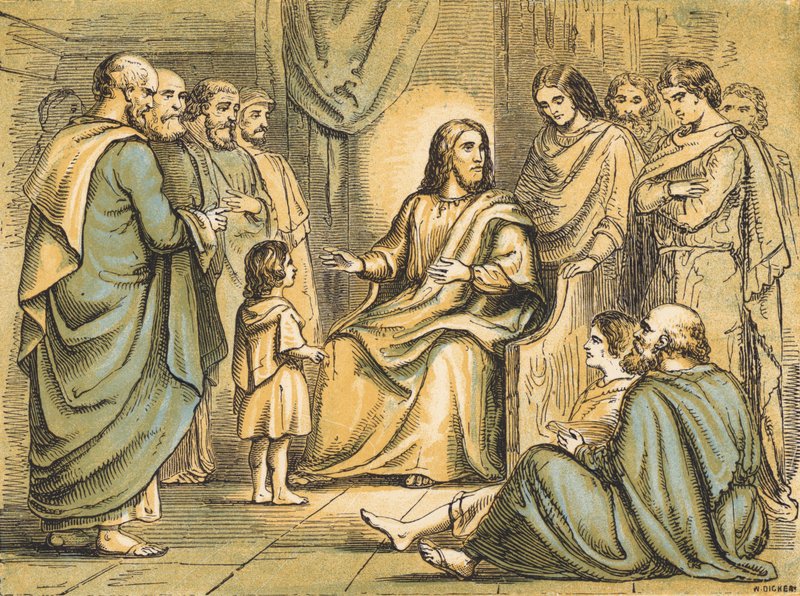 Jesus lehrt seine Jünger von English School