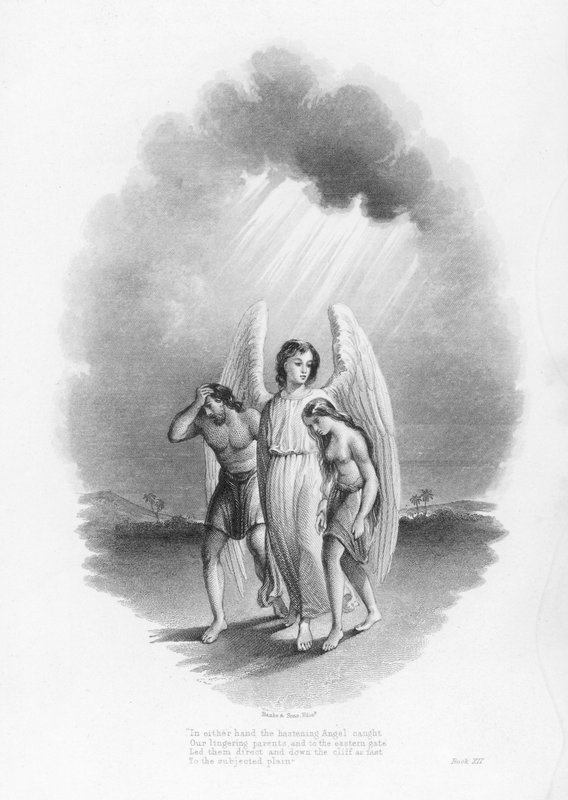 John Milton, Das verlorene Paradies (Gravur) von English School