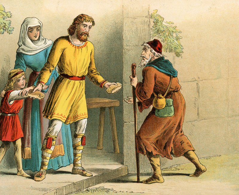 König Alfred und der Bettler von English School