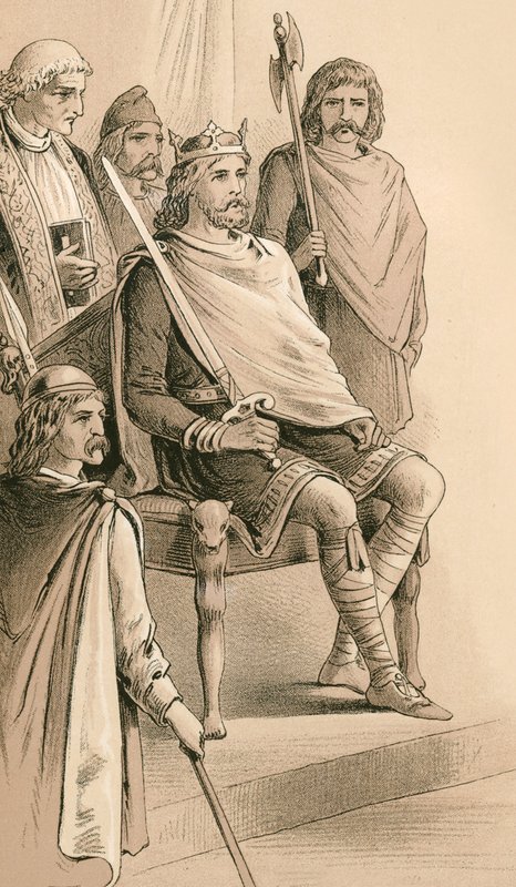 König Alfred gekrönt von English School