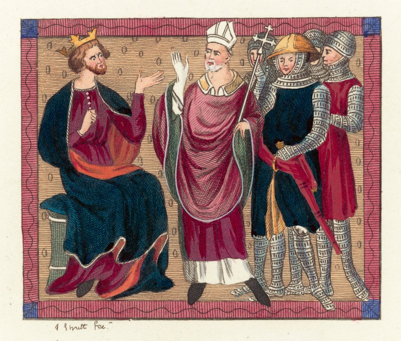 König Heinrich II. und Thomas Becket von English School