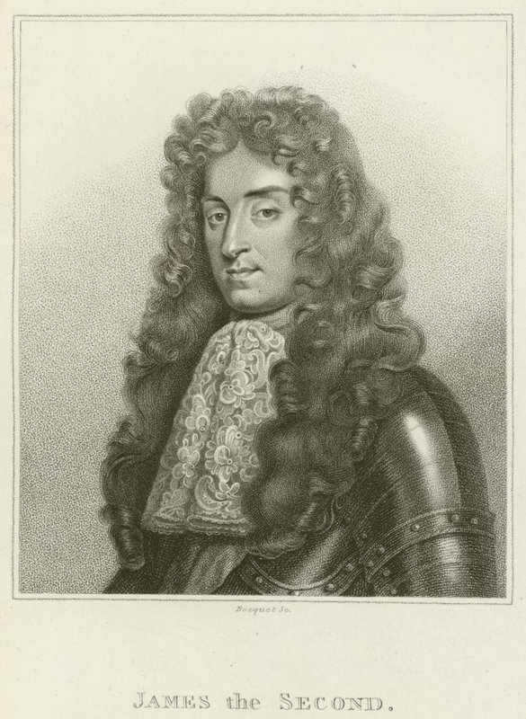 König Jakob II. (Gravur) von English School