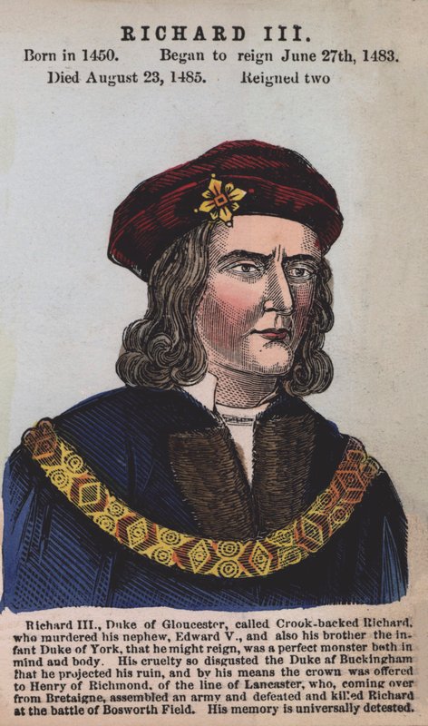 König Richard III (farbige Gravur) von English School