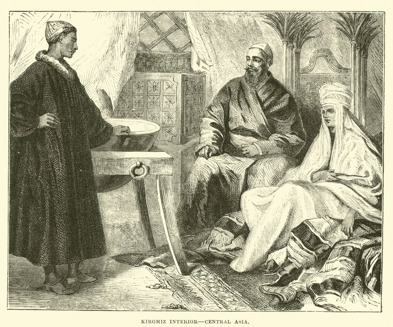 Kirgisisches Interieur, Zentralasien von English School