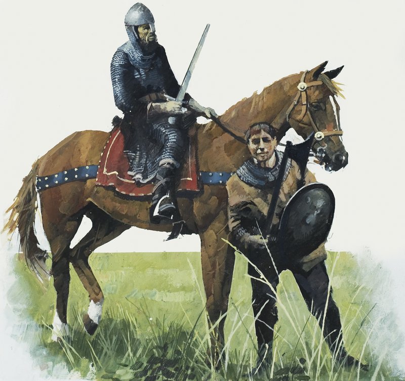 Ritter und Knappe von English School
