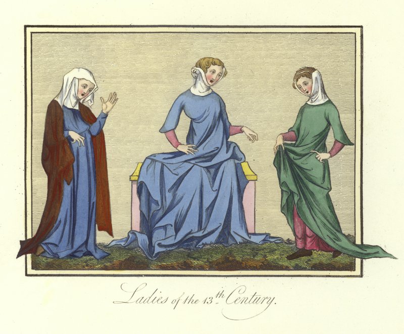 Damen des 13. Jahrhunderts von English School