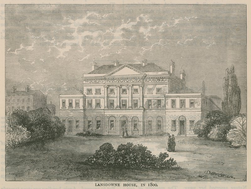 Lansdowne House, Berkley Square, im Jahr 1800 von English School
