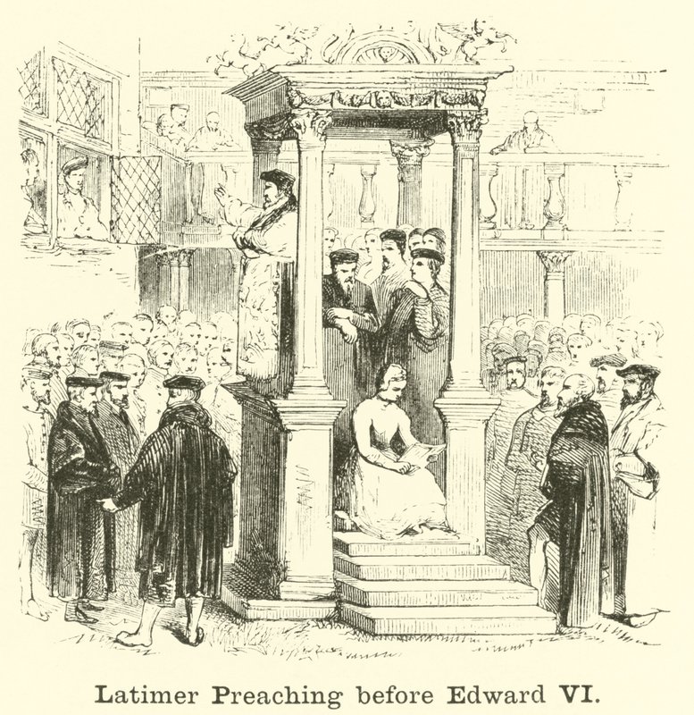 Latimer predigt vor Edward VI. von English School