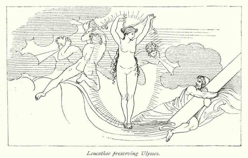 Leukothea rettet Odysseus von English School