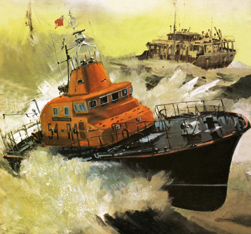 Rettung mit dem Rettungsboot von English School